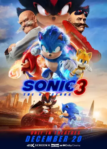 Plakat do filmu "Sonic 3. Szybki jak błyskawica" #552212