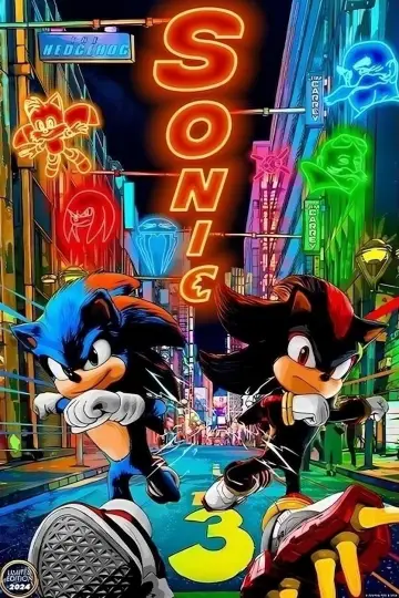 Plakat do filmu "Sonic 3. Szybki jak błyskawica" #552246