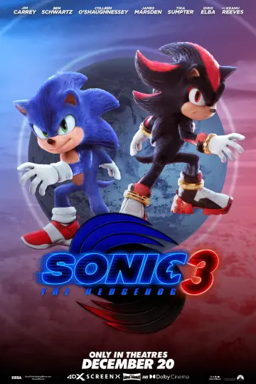 Plakat do filmu "Sonic 3. Szybki jak błyskawica" #552248