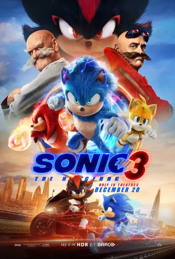 Plakat do filmu "Sonic 3. Szybki jak błyskawica" #552254