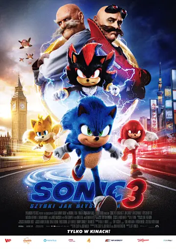 Plakat do filmu "Sonic 3. Szybki jak błyskawica" #552263