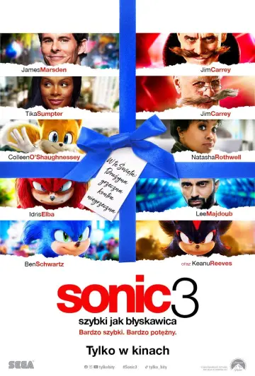 Plakat do filmu "Sonic 3. Szybki jak błyskawica" #552265