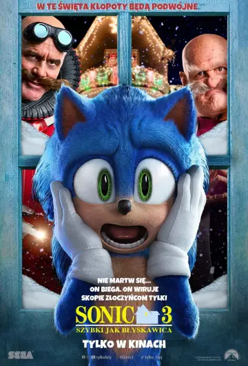 Plakat do filmu "Sonic 3. Szybki jak błyskawica" #552269