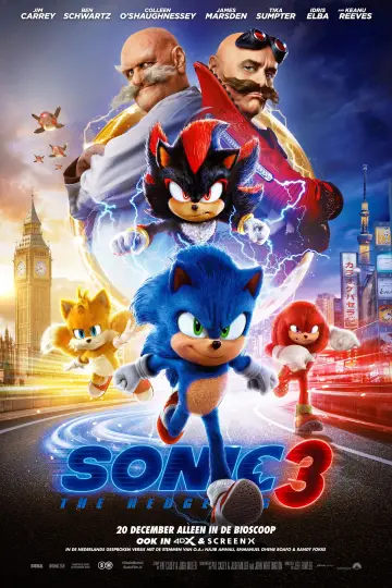 Plakat do filmu "Sonic 3. Szybki jak błyskawica" #766821