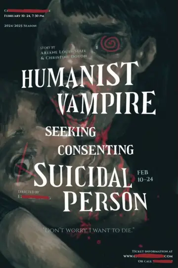 Plakat do filmu "Humanitarna wampirzyca poszukuje osób chcących popełnić samobójstwo" #877378