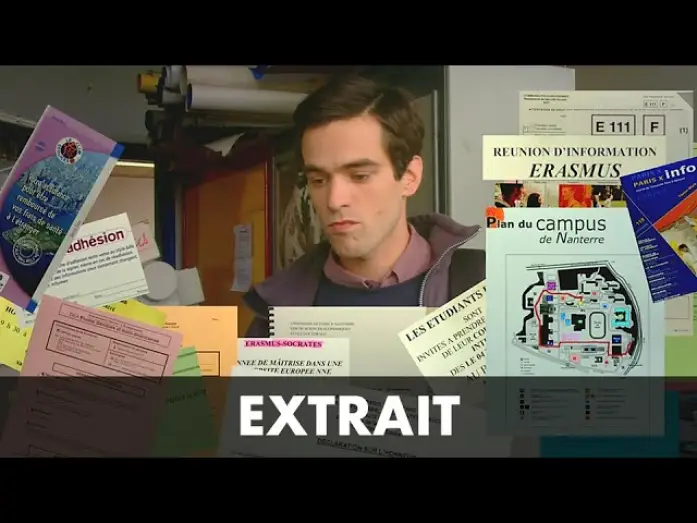 Wideo do filmu Smak życia — Romain Duris face à l'administration de la fac - L'AUBERGE ESPAGNOLE