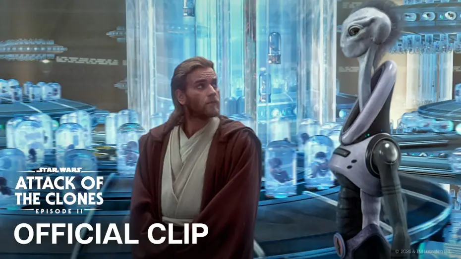 Wideo do filmu Gwiezdne wojny: Część II - Atak klonów — Obi-Wan Discovers The Clone Army on Kamino - Official Clip
