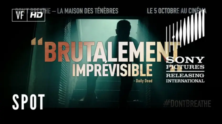 Wideo do filmu Nie oddychaj — Don't Breathe – La Maison des Ténèbres - TV Spot EXTREME  20" - VF