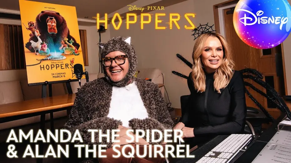 Wideo do filmu Hopnięci — Alan Carr & Amanda Holden Join Hoppers! Meet Amanda the Spider & Alan the Squirrel
