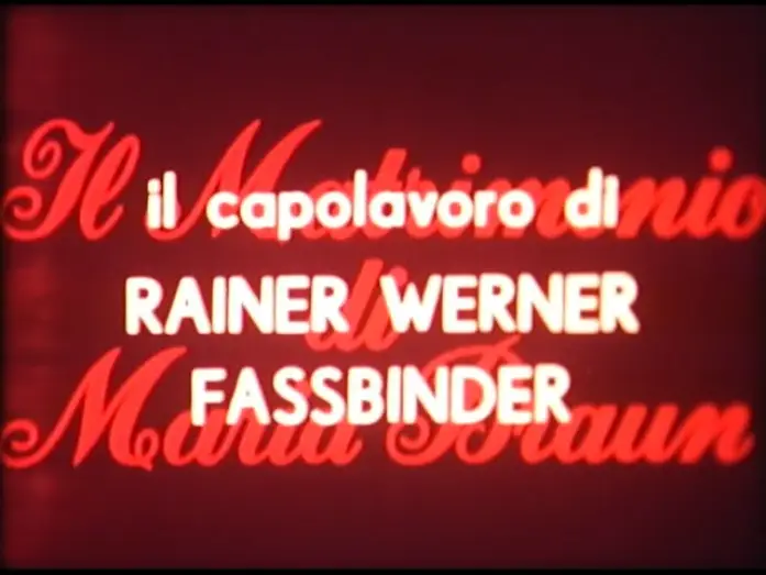 Wideo do filmu Małżeństwo Marii Braun — Il matrimonio di Maria Braun - Trailer italiano