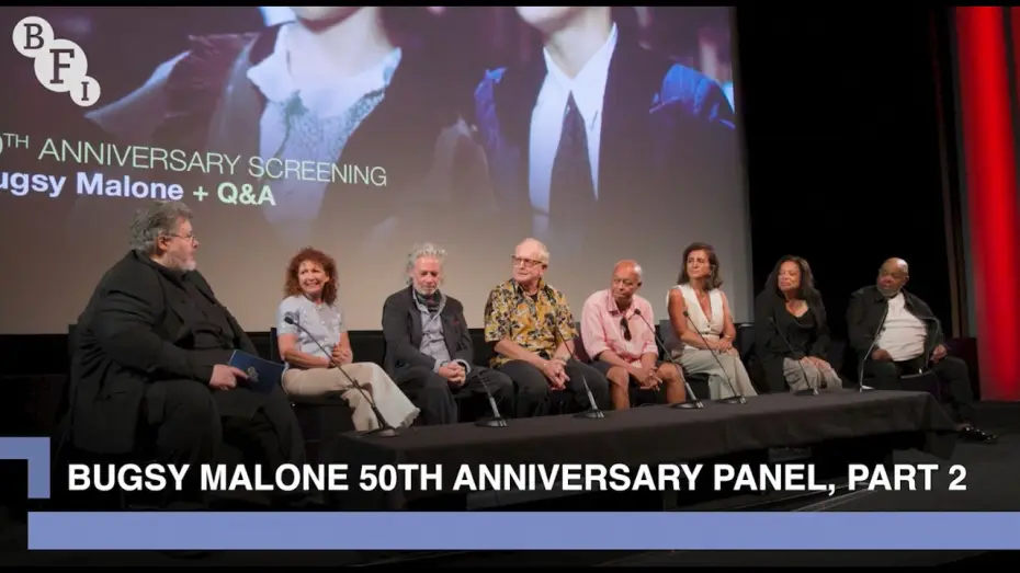 Wideo do filmu Bugsy Malone — The Bugsy Malone cast reunite for the musical's 50th anniversary, part 2 | BFI Q&A