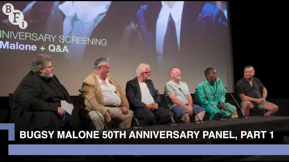 Wideo do filmu Bugsy Malone — The Bugsy Malone cast reunite for the musical's 50th anniversary, part 1 | BFI Q&A