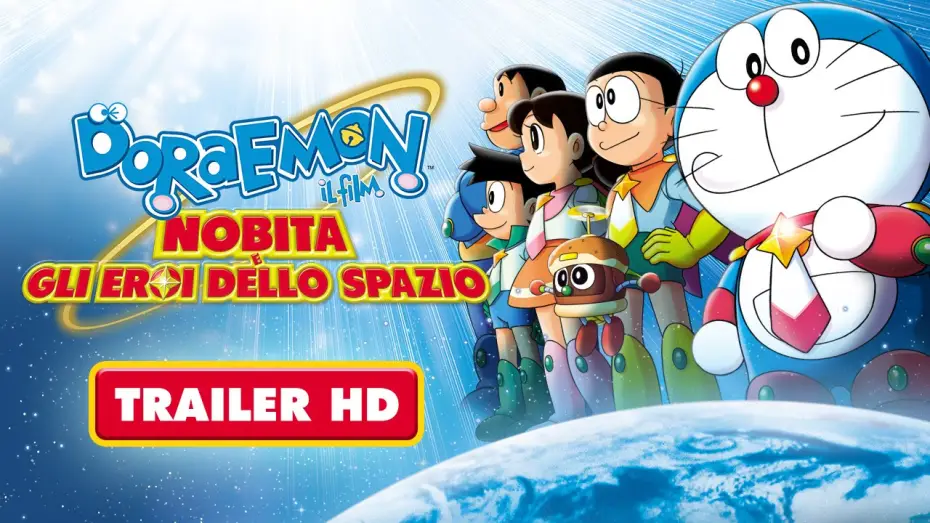 Wideo do filmu 映画ドラえもん のび太の宇宙英雄記 — DORAEMON IL FILM - Nobita e gli eroi dello spazio - Trailer italiano - Dal 28 gennaio al cinema | HD
