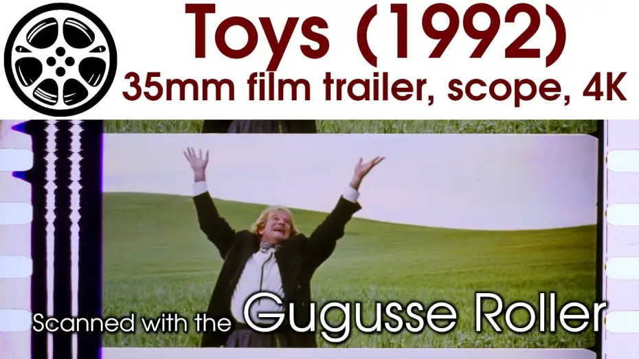 Wideo do filmu Zabaweczki — Toys (1992) 35mm film trailer, scope 4K