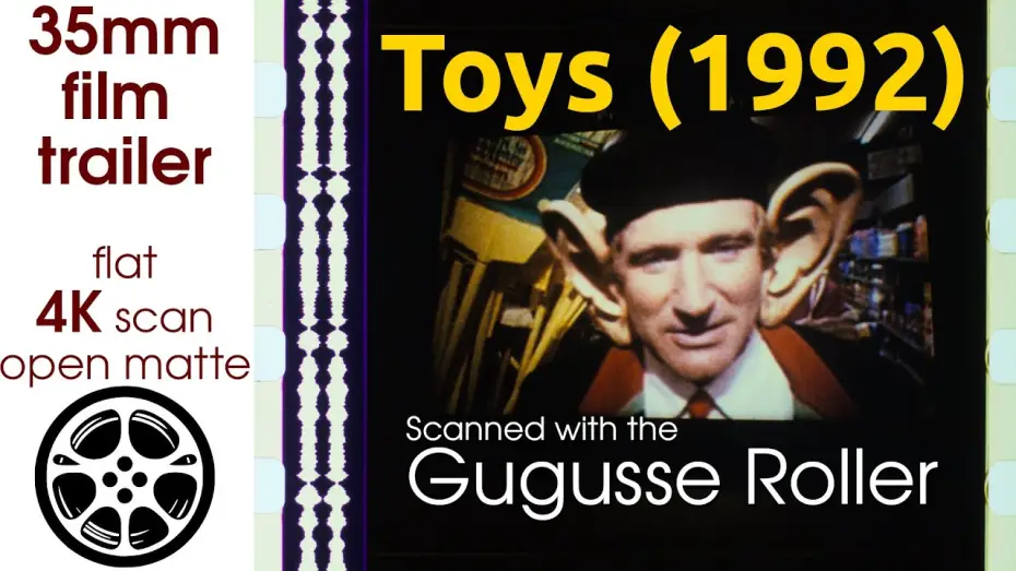 Wideo do filmu Zabaweczki — Toys (1992) 35mm film trailer, flat open matte, 4K *CROPPED
