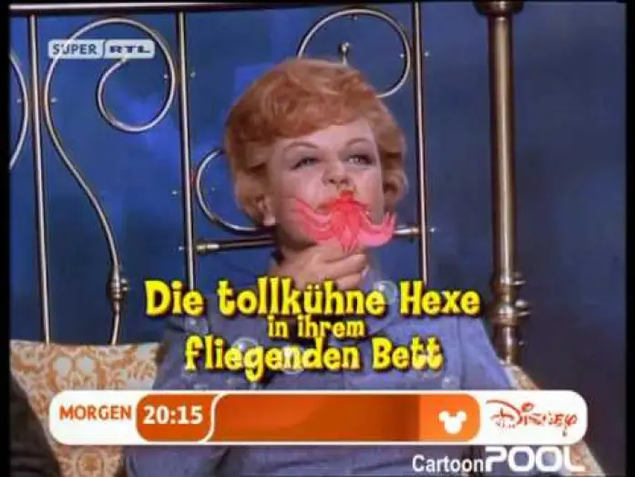 Wideo do filmu Gałki od łóżka i kije od miotły — Disneys Die tollkühne Hexe in ihrem fliegenden Bett - German Trailer (2009)