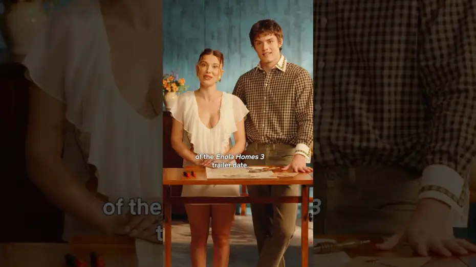 Wideo do filmu Enola Holmes 3 — Millie Bobby Brown and Louis Partridge crack the case of the trailer drop date