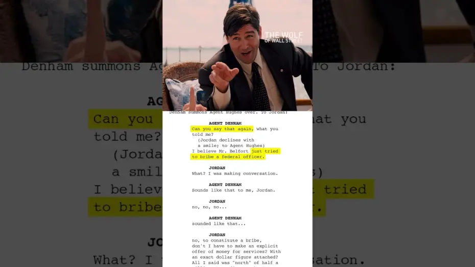 Wideo do filmu Wilk z Wall Street — From the page to the screen, not always exactly as it was written!