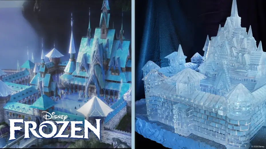 Wideo do filmu Kraina lodu — Making Frozen's Arendelle out of ICE?! | Disney Recreation