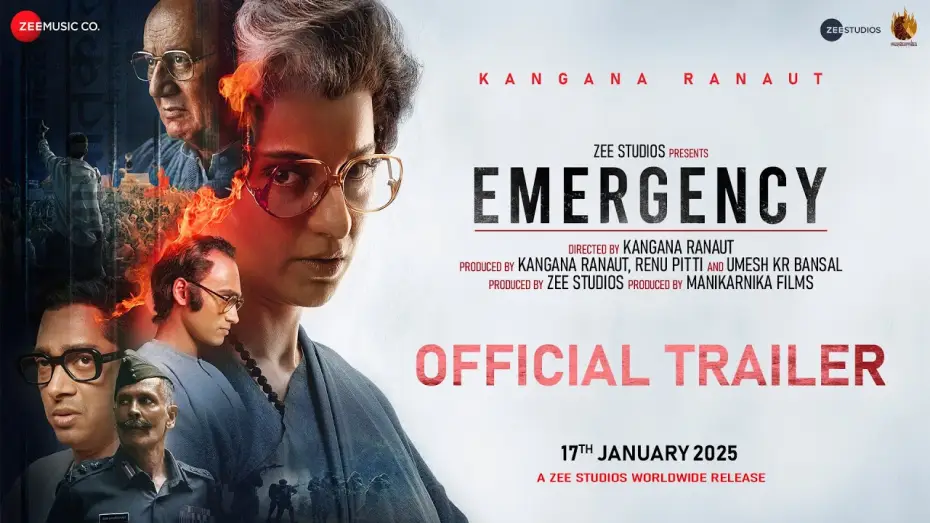Wideo do filmu इमरजेंसी — Emergency - Official Trailer | Kangana Ranaut, Anupam K, Shreyas T, Milind S | In Cinemas 6th Sept