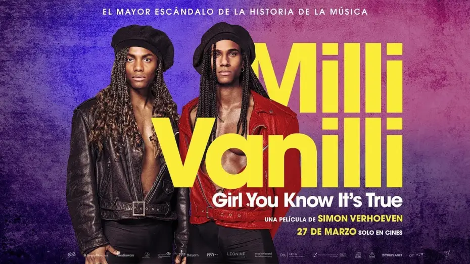 Wideo do filmu Milli Vanilli. Przekręt stulecia — MILLI VANILLI: GIRL YOU KNOW IT’S TRUE | TRÁILER OFICIAL en ESPAÑOL | YouPlanet Pictures
