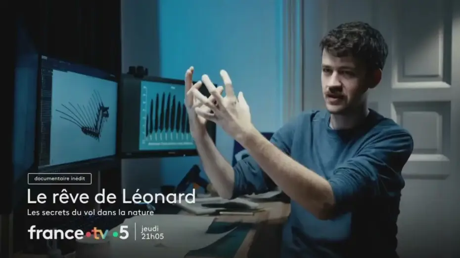 Wideo do filmu Le rêve de Léonard : Les secrets du vol dans la nature — Le rêve de Léonard les secrets du vol dans la nature  Bande annonce France 5