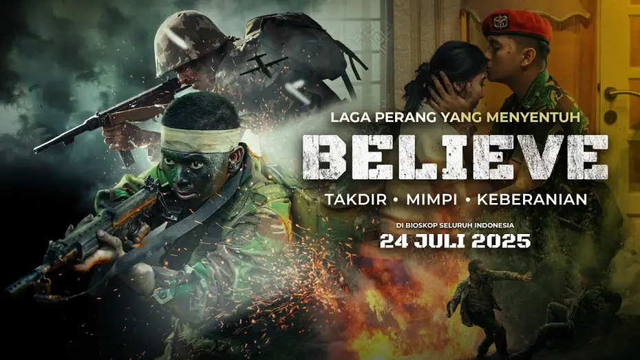 Wideo do filmu Believe: Takdir, Mimpi, Keberanian — BELIEVE - Cinta Yang Lekat Dalam Laga Perang Dahsyat | Official Trailer