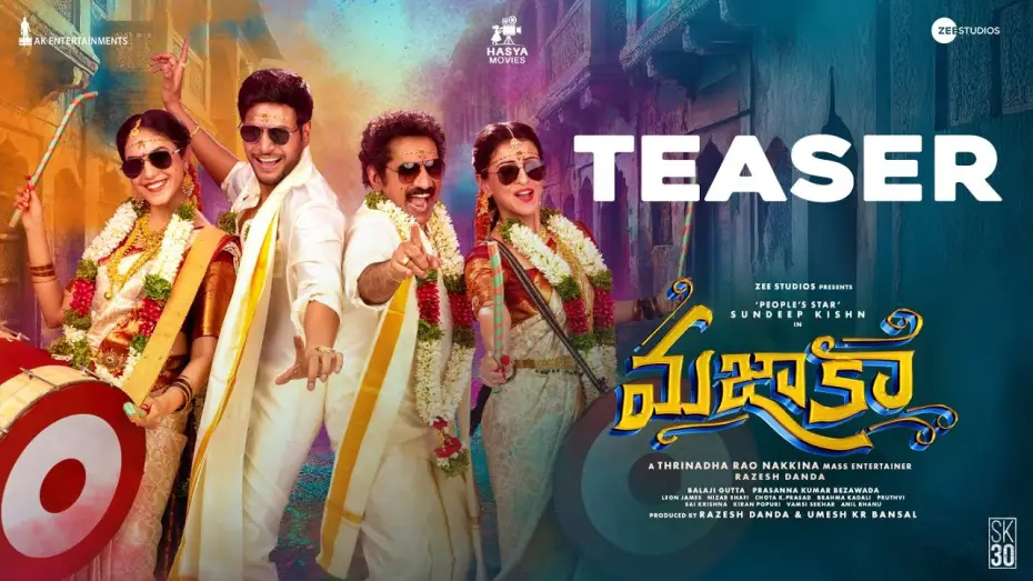Wideo do filmu మజాకా — MAZAKA Teaser | Sundeep Kishn | Ritu Varma |Trinadha Rao Nakkina | Prasanna Bezawada | Hasya Movies
