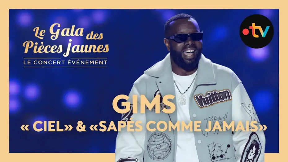 Wideo do filmu Le Gala des Pièces Jaunes 2025 : Le concert événement — Gims interprète "Ciel" et "Sapés comme jamais" - Gala des Pièces Jaunes 2025