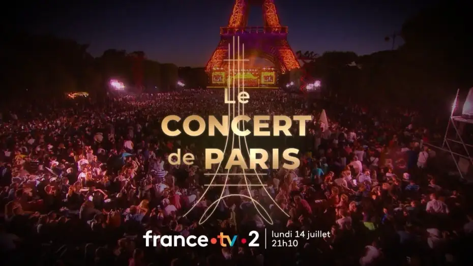 Wideo do filmu Le Concert de Paris 2025 — Le concert de Paris & le feu d'artifice sur France 2 lundi 14 juillet 2025