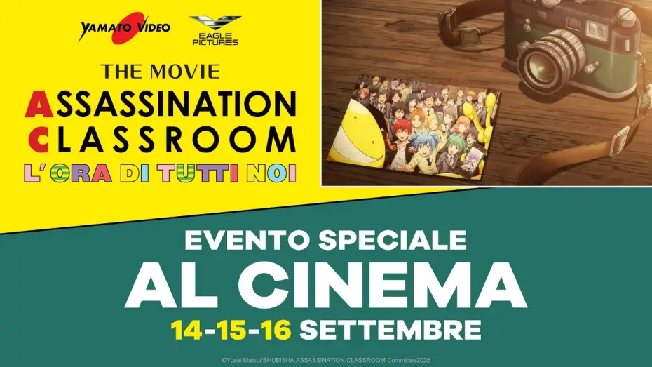 Wideo do filmu 劇場版「暗殺教室」みんなの時間 — ASSASSINATION CLASSROOM THE MOVIE - L’ORA DI TUTTI NOI | Al cinema solo 14, 15 e 16 settembre