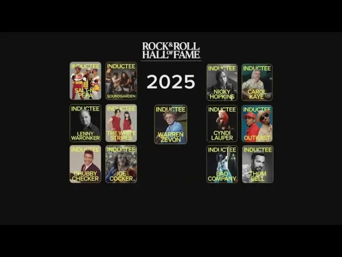 Wideo do filmu 2025 Rock & Roll Hall of Fame Induction Ceremony — Rock and Roll Hall of Fame announces 2025 inductees