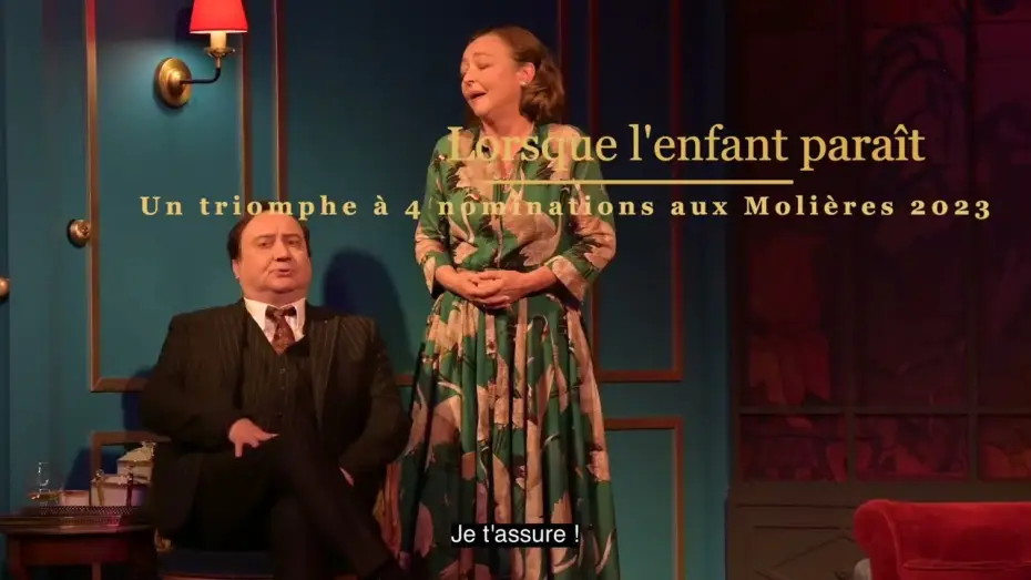 Wideo do filmu Lorsque l'enfant paraît — LORSQUE L'ENFANT PARAÎT avec Catherine Frot et Michel Fau / EXTRAITS MOLIÈRES