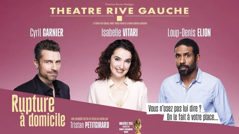 Wideo do filmu Rupture à domicile — RUPTURE À DOMICILE (Théâtre Rive Gauche-Paris 14ème) - Bande annonce (sans logos)