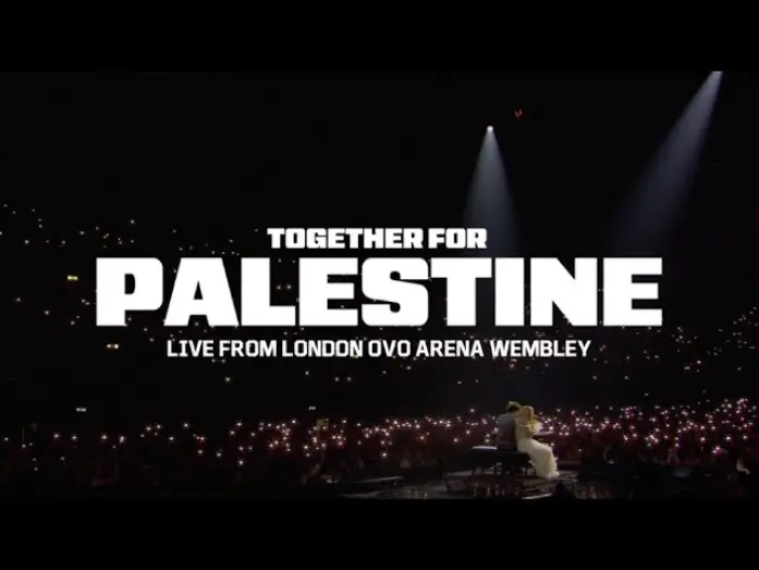 Wideo do filmu Together for Palestine — TOGETHER FOR PALESTINE (FULL SHOW) - LIVE FROM LONDON OVO ARENA WEMBLEY