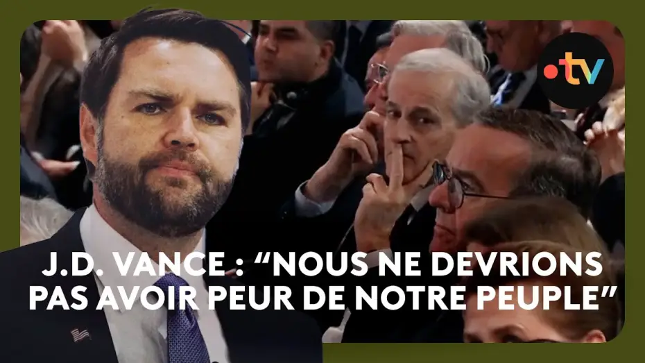 Wideo do filmu J.D. Vance : la revanche d'une Amérique — J.D. Vance : son discours qui a choqué les dirigeants européens
