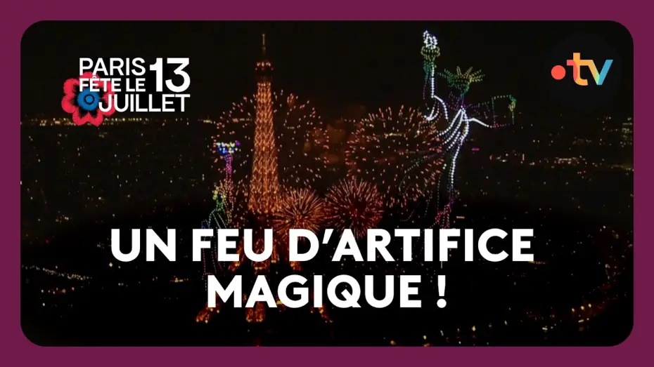 Wideo do filmu Le concert de Paris 2026 — Le magnifique feu d’artifice de Paris sur la Tour Eiffel - 13 juillet 2026