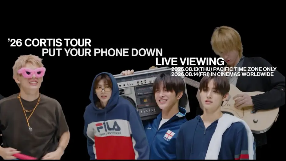 Wideo do filmu 2026 CORTIS TOUR PUT YOUR PHONE DOWN IN LA: LIVE VIEWING — 2026 CORTIS TOUR PUT YOUR PHONE DOWN IN LA: LIVE VIEWING - Official Trailer