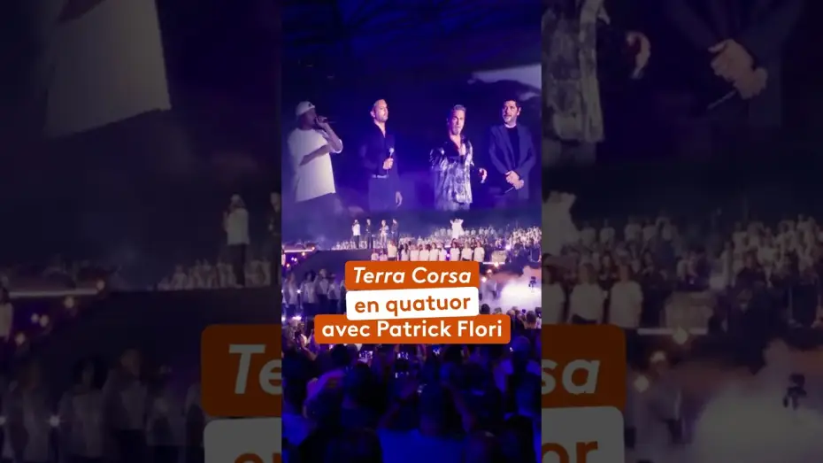 Wideo do filmu Corsu Mezu Mezu - Un soir au Vélodrome avec Patrick Fiori — Patrick Fiori, Florent Pagny, Soprano et Anthony Geronimi chantent « Terra Corsa »