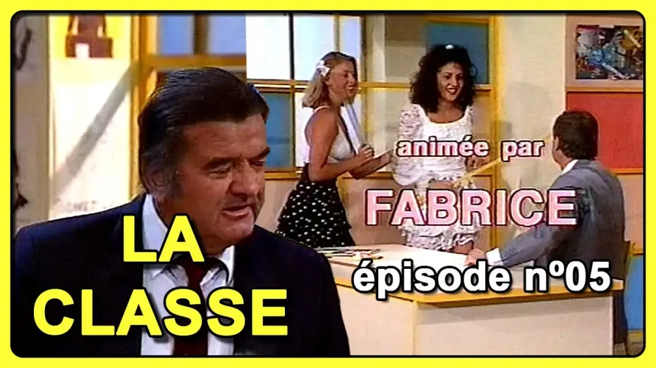 Wideo do filmu La Classe, les plus grands sketchs — LA CLASSE [épisode 5 - Fabrice, Blèze, Bigard, Lagaf’, Muriel Monte Au Ciel] - FR3 - 14.09.1988