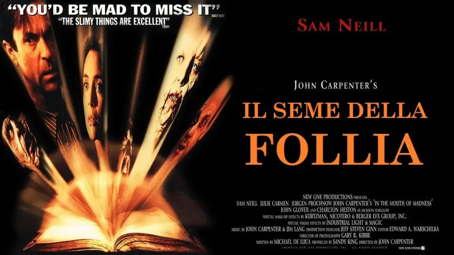 Wideo do filmu W paszczy szaleństwa — Il seme della follia (film 1994) TRAILER ITALIANO