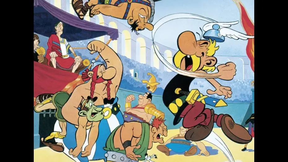 Wideo do filmu 12 prac Asteriksa — ASTERIX EROBERT ROM - Trailer (1976)