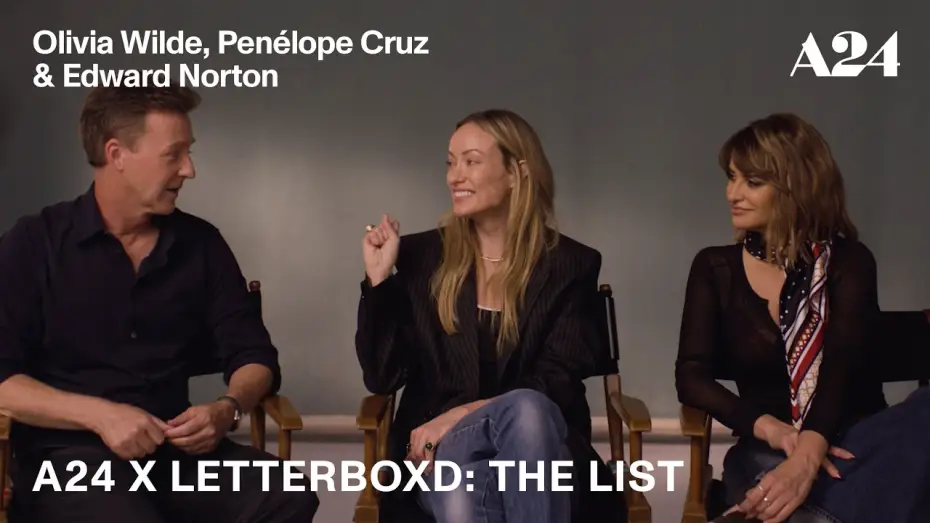 Wideo do filmu The Invite — Olivia Wilde, Penélope Cruz & Edward Norton, | A24 x Letterboxd: The List