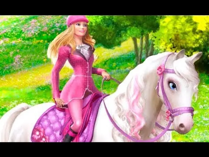 Wideo do filmu Barbie i jej siostry w krainie kucyków — BARBIE: Una Aventura de Caballos (Trailer español)