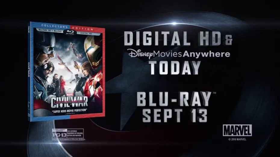 Wideo do filmu Kapitan Ameryka: Wojna bohaterów — Arrives on Digital HD Sep 2nd!