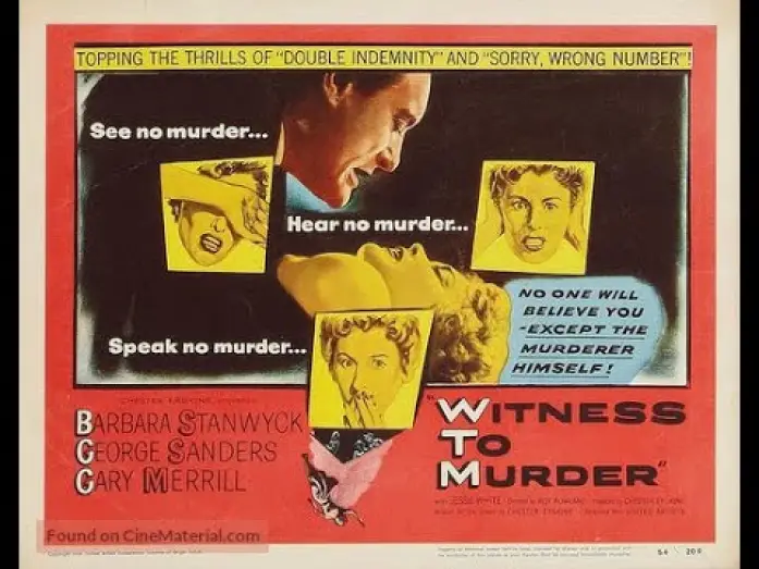 Wideo do filmu Witness to Murder — Witness To Murder 1954) Trailer