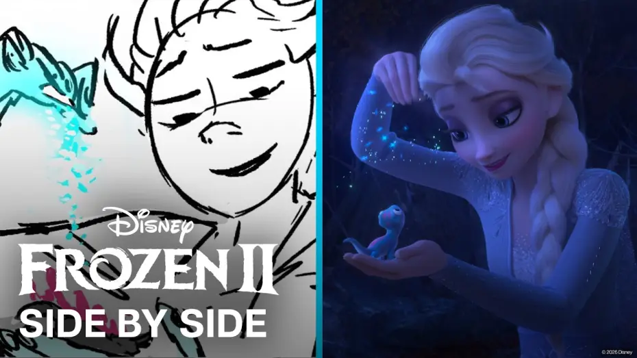 Wideo do filmu Kraina lodu II — Side by Side | Elsa & Bruni | Storyboard vs Film