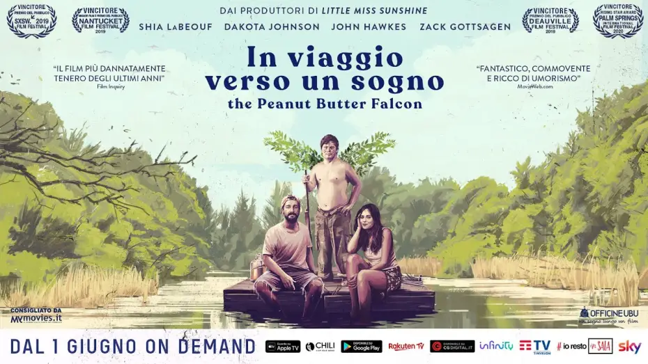 Wideo do filmu Sokół z masłem orzechowym — IN VIAGGIO VERSO UN SOGNO - THE PEANUT BUTTER FALCON - Trailer Ufficiale - Dal 1 giugno ON DEMAND!