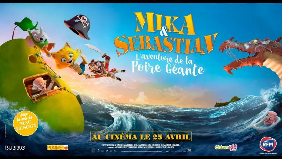 Wideo do filmu Niesamowita historia Wielkiej Gruszki — MIKA & SEBASTIAN : l'aventure de la poire géante - Bande Annonce VF