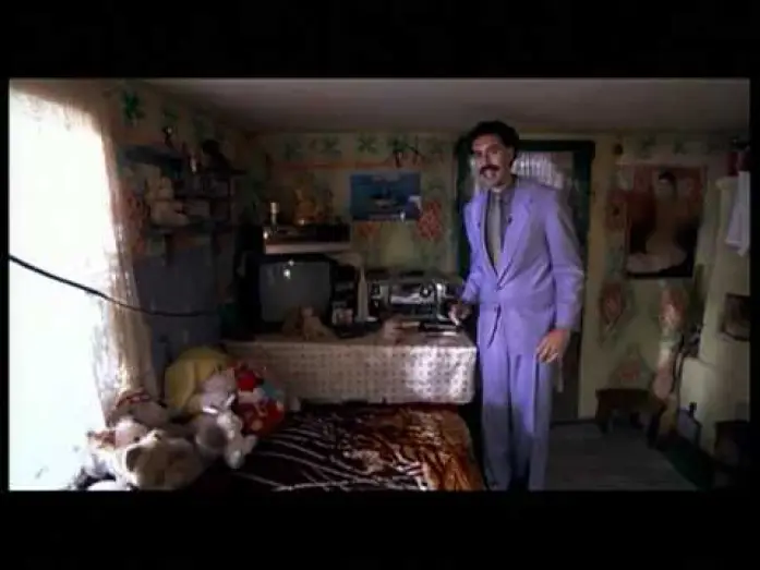 Wideo do filmu Borat. Podpatrzone w Ameryce, aby Kazachstan Rósł w Siłę, a Ludzie Żyli Dostatniej — borat trailer ita